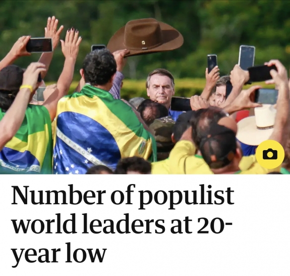 Világban jelenleg 20 éve nem éltek olyan kevesen populista uralom alatt, mint napjainkban
