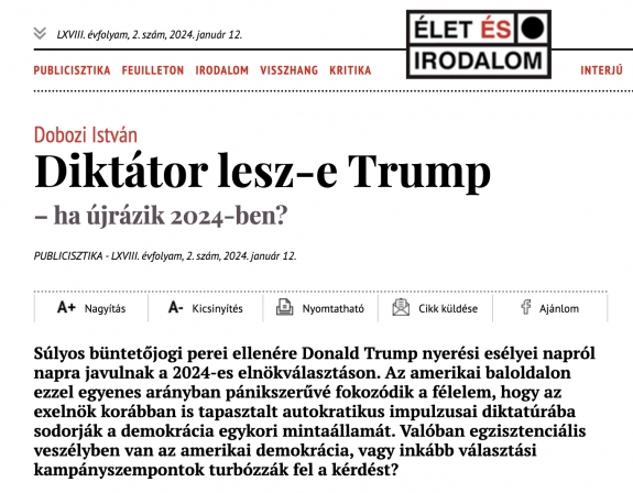 Diktátor lesz-e Trump  – ha újrázik 2024-ben?