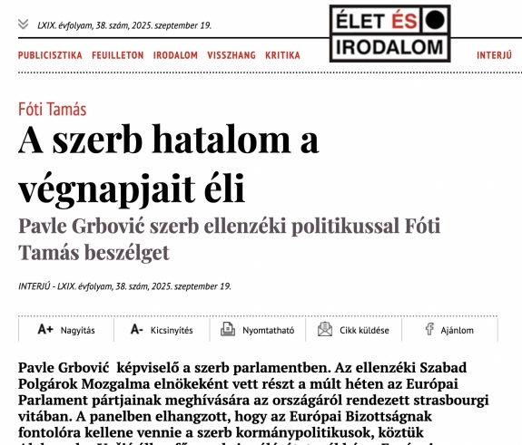 A szerb hatalom a végnapjait éli  