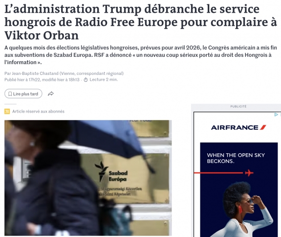 A Trump-adminisztráció Orbán Viktor megnyugtatása érdekében leállította a Szabad Európa Rádió magyar adását