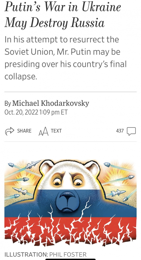 Putin háborúja megsemmisítheti Oroszországot