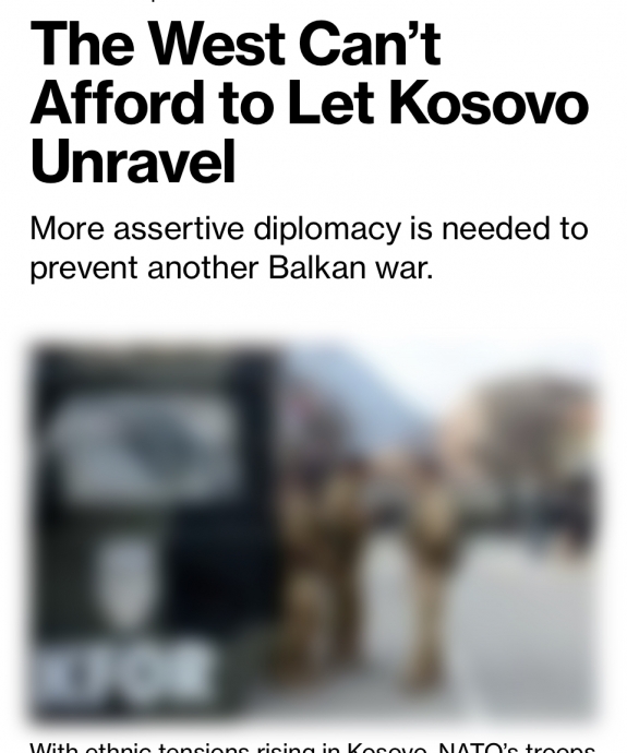 A Nyugat nem hagyhatja elesni Koszovót