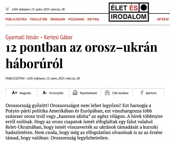 12 pontban az orosz–ukrán háborúról