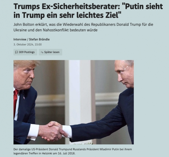 Putyin könnyű célpontnak tartja Trumpot