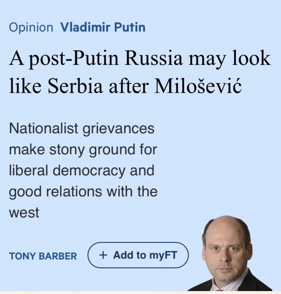 A Putyin utáni Oroszország nagyjából úgy fog kinézni, mint egykor Szerbia