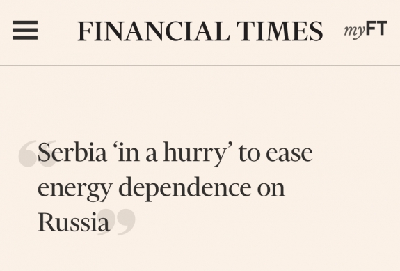 Vučić a Financial Times-nak