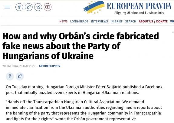 Orbán körei hamis híreket fabrikáltak az ukrajnai magyarok pártjának állítólagos betiltásáról