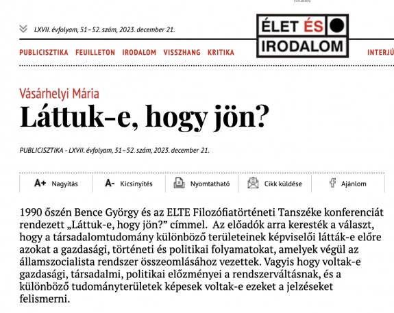 Láttuk-e, hogy jön?