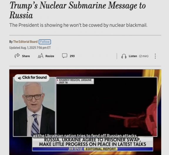 Trump nukleáris tengeralattjárós üzenete a Kremlnek