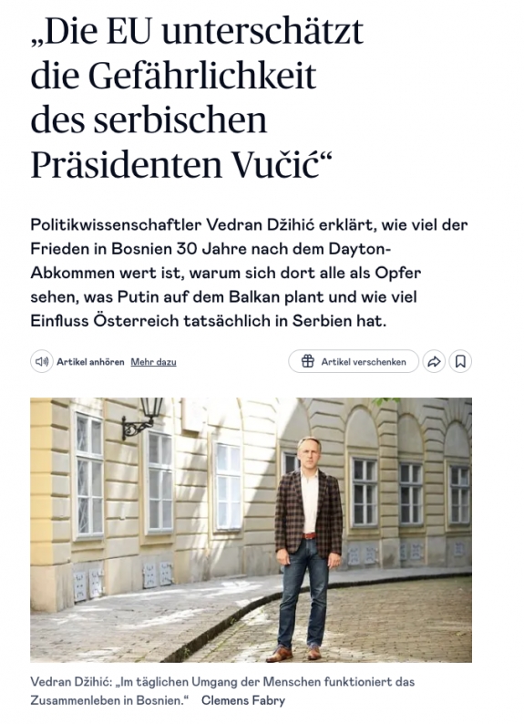 Die Presse: Az EU lebecsüli a Vučić szerb elnök jelentette veszélyt