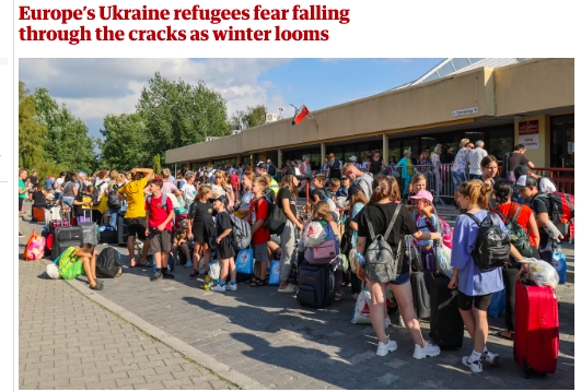 Guardian: Ukrán menekültek között