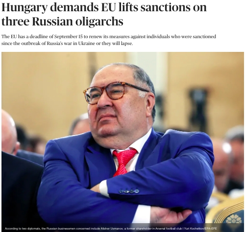 Orbánék három orosz oligarchát mentesítenének a szankciók alól