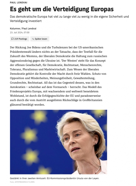 Európa túl sokáig túl keveset áldozott a saját védelmére