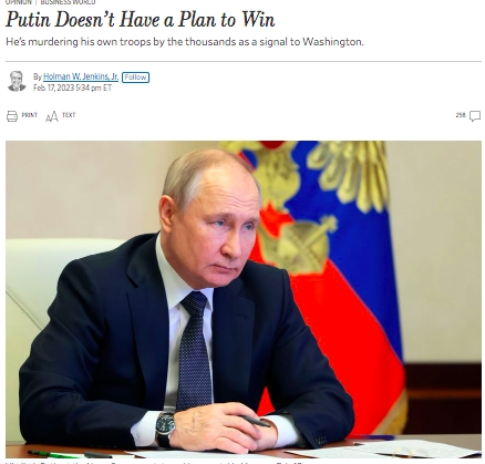 Putyinnak nincs terve megnyerni a háborút