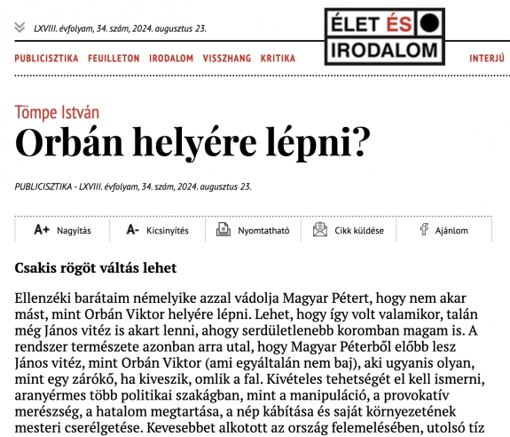 Orbán helyére lépni?