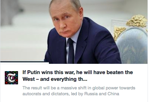 Ha Putyin megnyeri ezt a háborút, megveri a nyugatot is