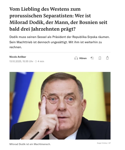 Dodik, a nyugat egykori kedvence mára oroszbarát szakadár lett