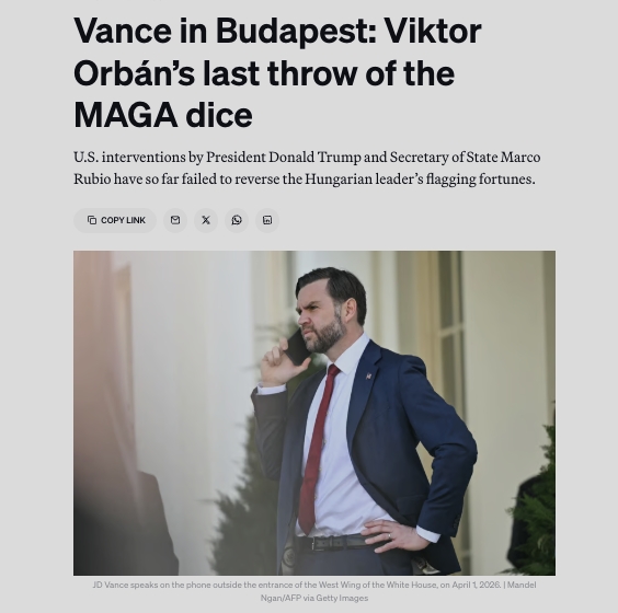 Vance Budapesten: Orbán utolsó MAGA dobása