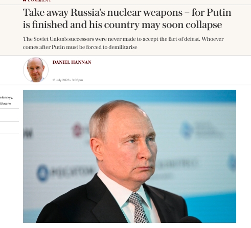 Vegyék el Oroszország atomfegyvereit, mert Putyinnak annyi és országa is hamarosan összeomolhat