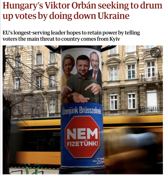 Guardian: Orbán Viktor szavazatokat próbál szerezni azzal, hogy Ukrajnát teszi meg bűnbaknak