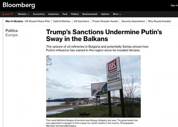 Trump szankciói megingatják Putyin pozícióit a Balkánon