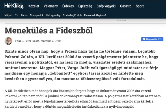 Menekülés a Fideszből