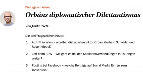 Spiegel: Orbán diplomáciai dilettantizmusa