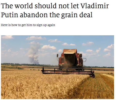 Nem szabad hagyni, hogy Putyin felmondja a gabonaszállítási megállapodást