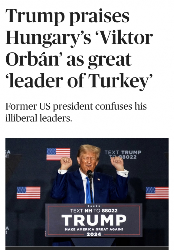 Trump dicsérte Orbán Viktort mint Törökország nagy vezérét