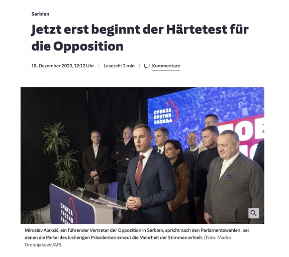 Most van igazán feladva a lecke a szerb ellenzéknek