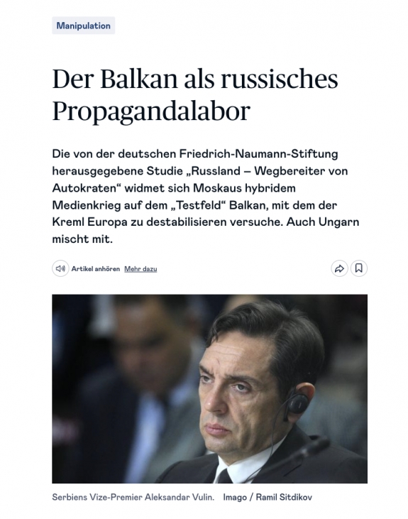 A Balkán mint orosz propagandalaboratórium