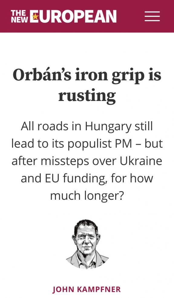 Orbán vasmarka rozsdásodik