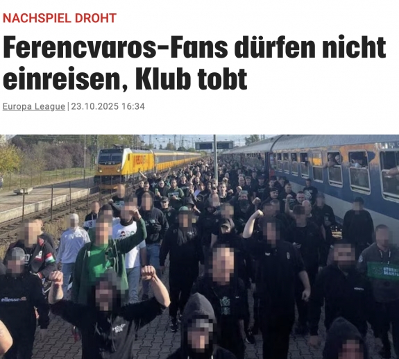 A Ferencváros szurkolói nem léphetnek be az országba, a klub tombol