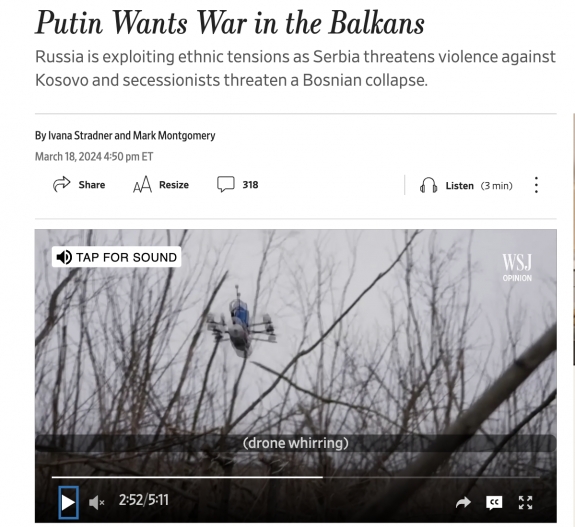 Putyin háborút akar a Balkánon  