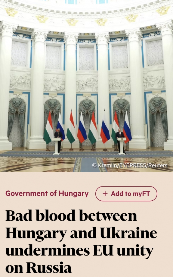 A rossz magyar-ukrán viszony aláássa az EU összefogását Oroszországgal szemben