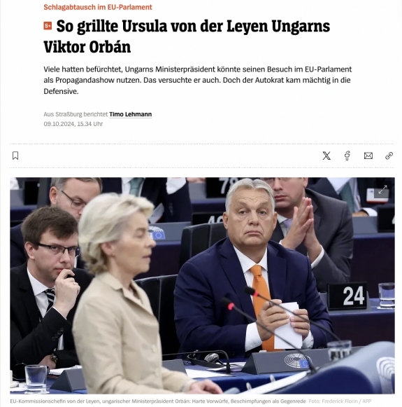 Ursula von der Leyen így osztotta ki  Orbán Viktort