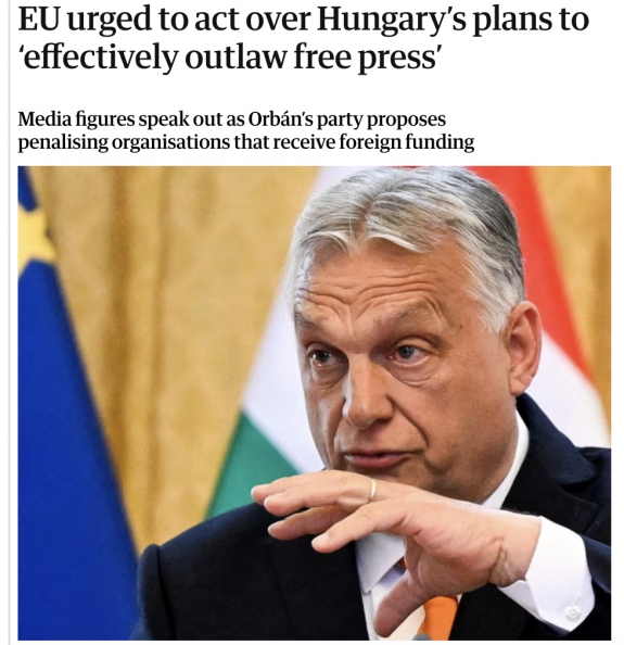 Az EU-t felszólították a magyar sajtószabadság betiltására irányuló tervek ügyében