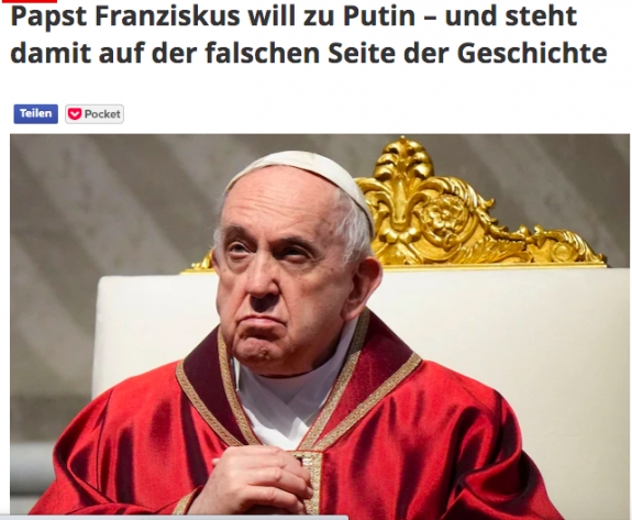 Ferenc pápa fel akarja keresni Putyint, és ezzel a történelem rossz oldalán áll
