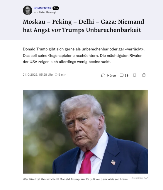Moszkva – Peking – Delhi – Gáza: Senki sem fél Trump kiszámíthatatlanságától