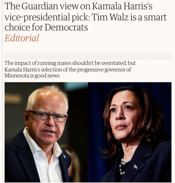 Okos döntés volt Tim Walzot piedesztálra emelni a Demokrata Párt részéről 