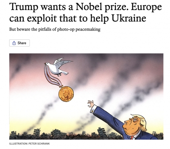 Trump mindenáron Nobel-békedíjat akar magának, ezt kihasználhatja Európa  