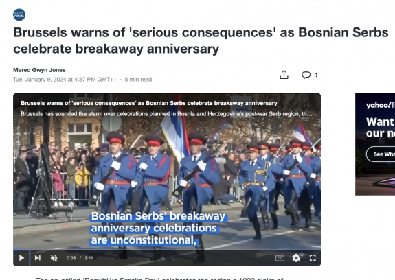 Brüsszeli figyelmeztetés a boszniai szerbeknek