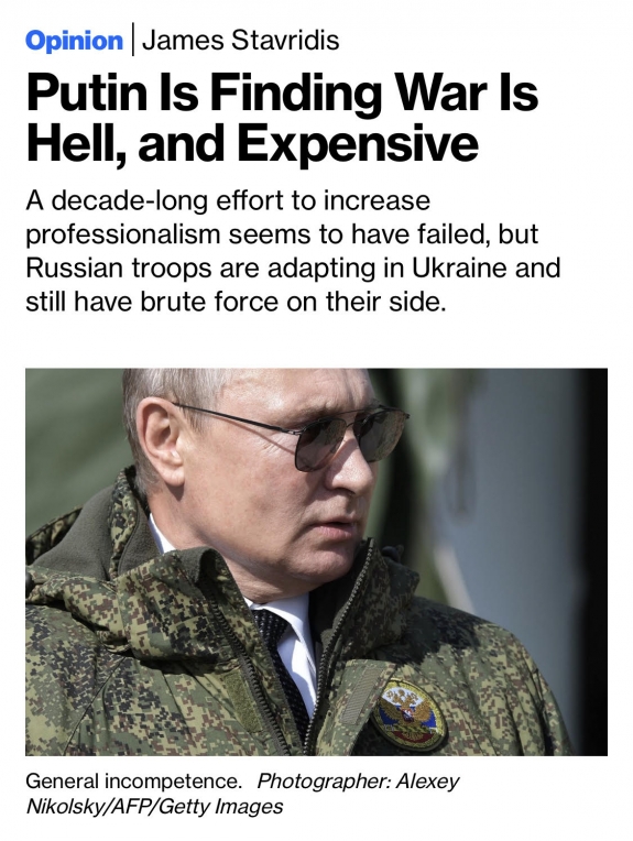 Putyin számára kiderült, hogy a háború pokol, és nagyon költséges